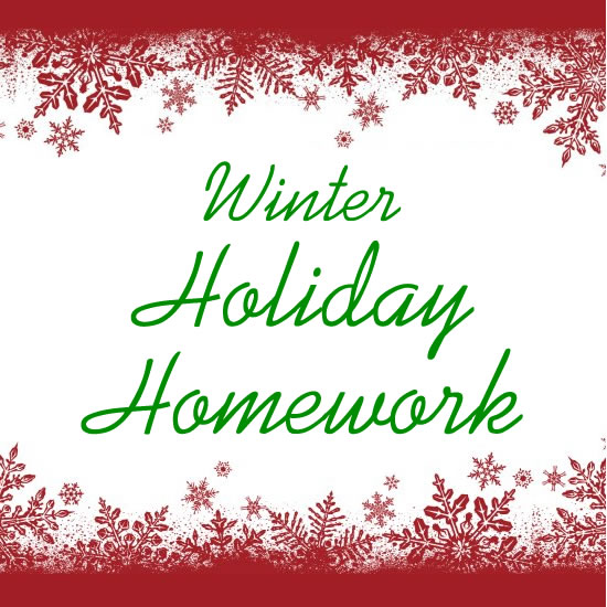 winter holiday homework 2021 22